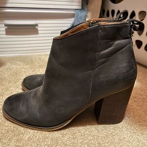 BP Black Leather Ankle Booties